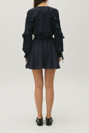 Claudie Pierlot - Volantée Dress - Navy Blue