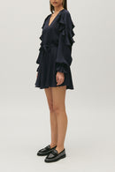 Claudie Pierlot - Volantée Dress - Navy Blue