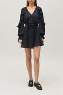 Claudie Pierlot - Volantée Dress - Navy Blue