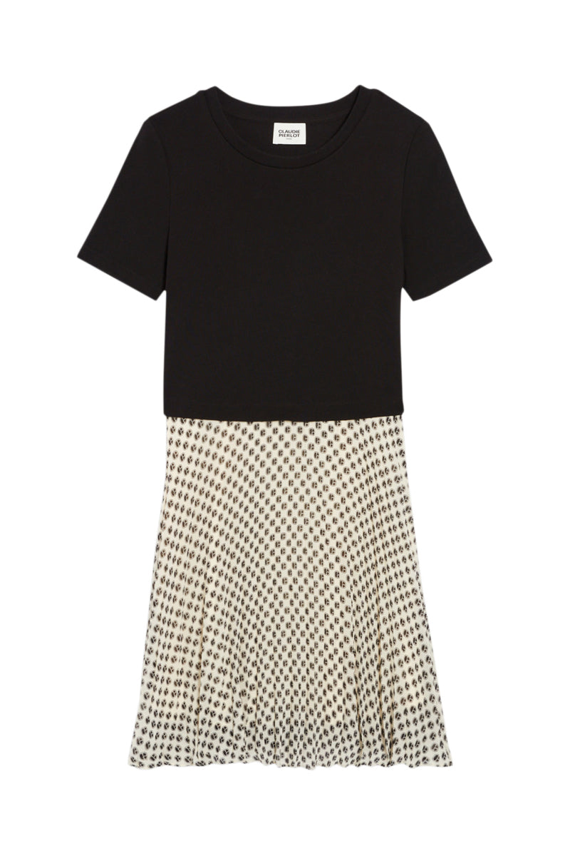Claudie Pierlot - Robe Maille - Telicourte - Print Clair