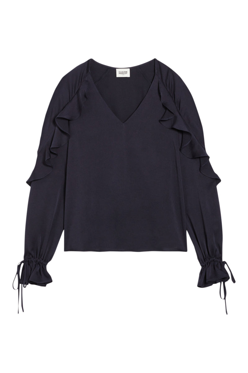 Claudie Pierlot - Blouse - Bleu Marine