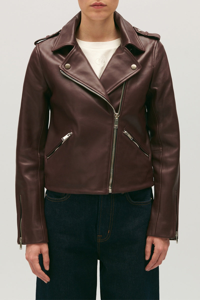 Blouson Cuir - Cuzia - Bordeaux