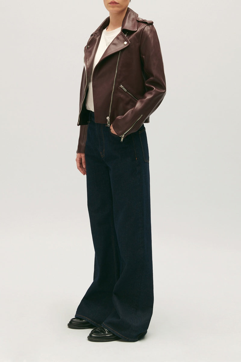 Blouson Cuir - Cuzia - Bordeaux