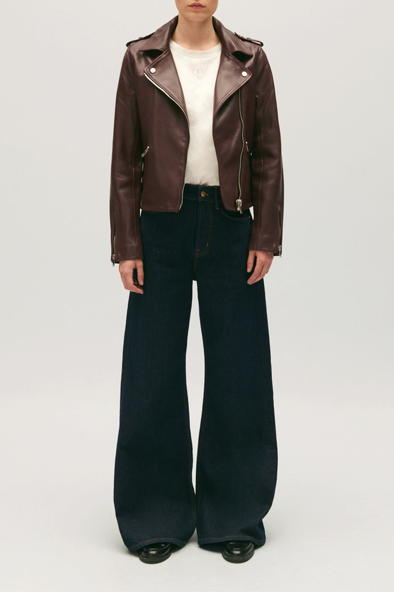 Claudie Pierlot - Blouson Cuir - Cuzia - Bordeaux