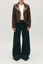 Claudie Pierlot - Blouson Cuir - Cuzia - Bordeaux