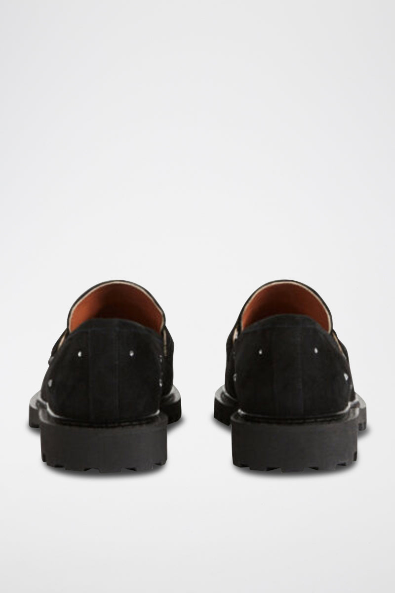 Closed Flat Shoes - Audechunky Strass - Black