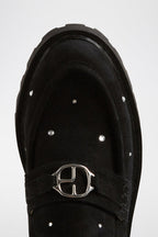 Closed Flat Shoes - Audechunky Strass - Black