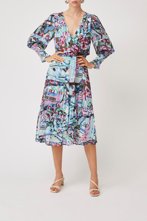 Cecelia Water Green Wrap Dress