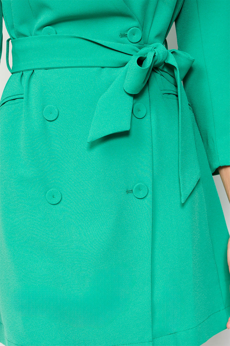 Vestido cruzado verde claro Corinne