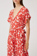 Cimba Red Wrap Dress