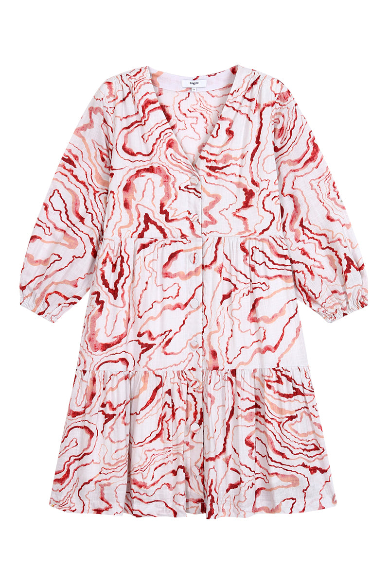 Vestido Camisero Cony Rojo Ladrillo