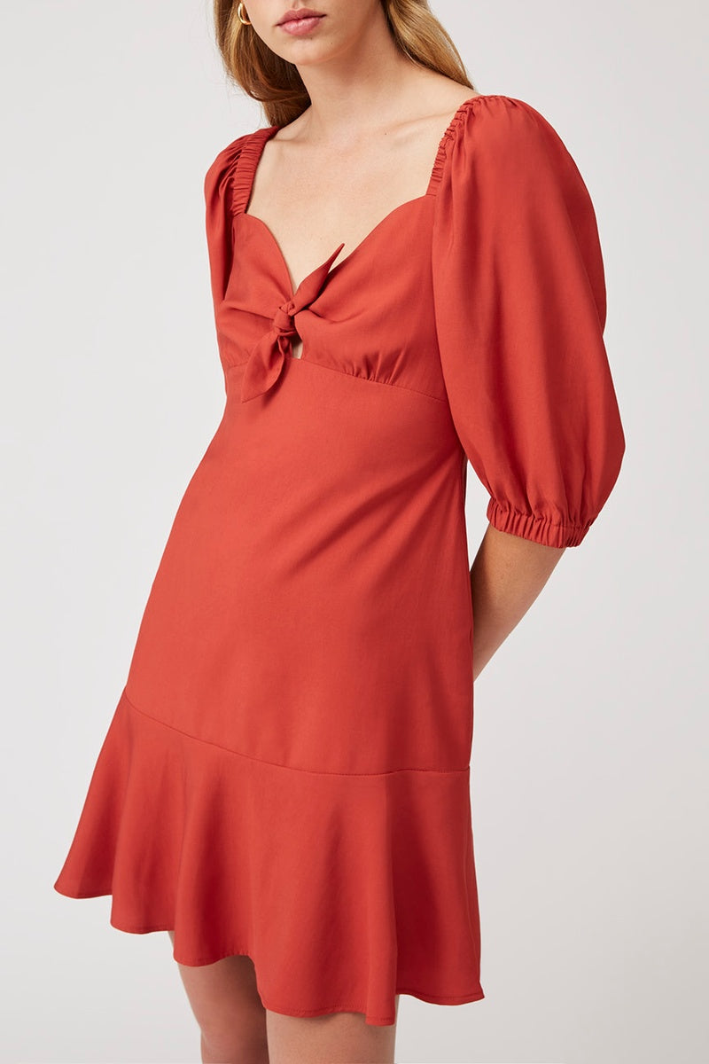 Vestido skater rojo ladrillo Cybile