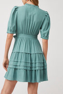 Robe Portefeuille En Lin Cyrina Vert D’Eau