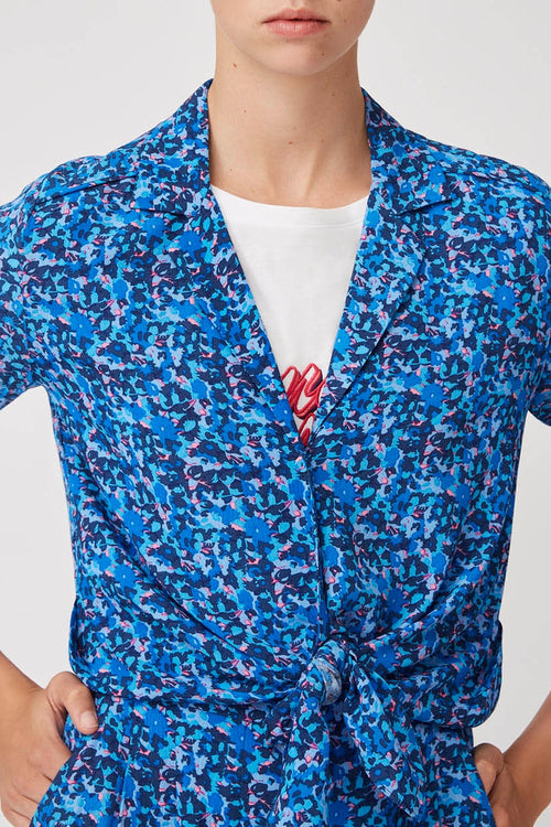 Lala Blue Knotted Blouse