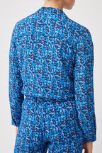 Lala Blue Tied Blouse