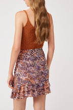 Fina Brick Red Draped Skirt