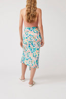 Falda midi de talle alto Fiji Rosa
