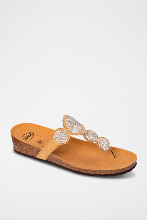 Tongs compensées Sharon - Beige