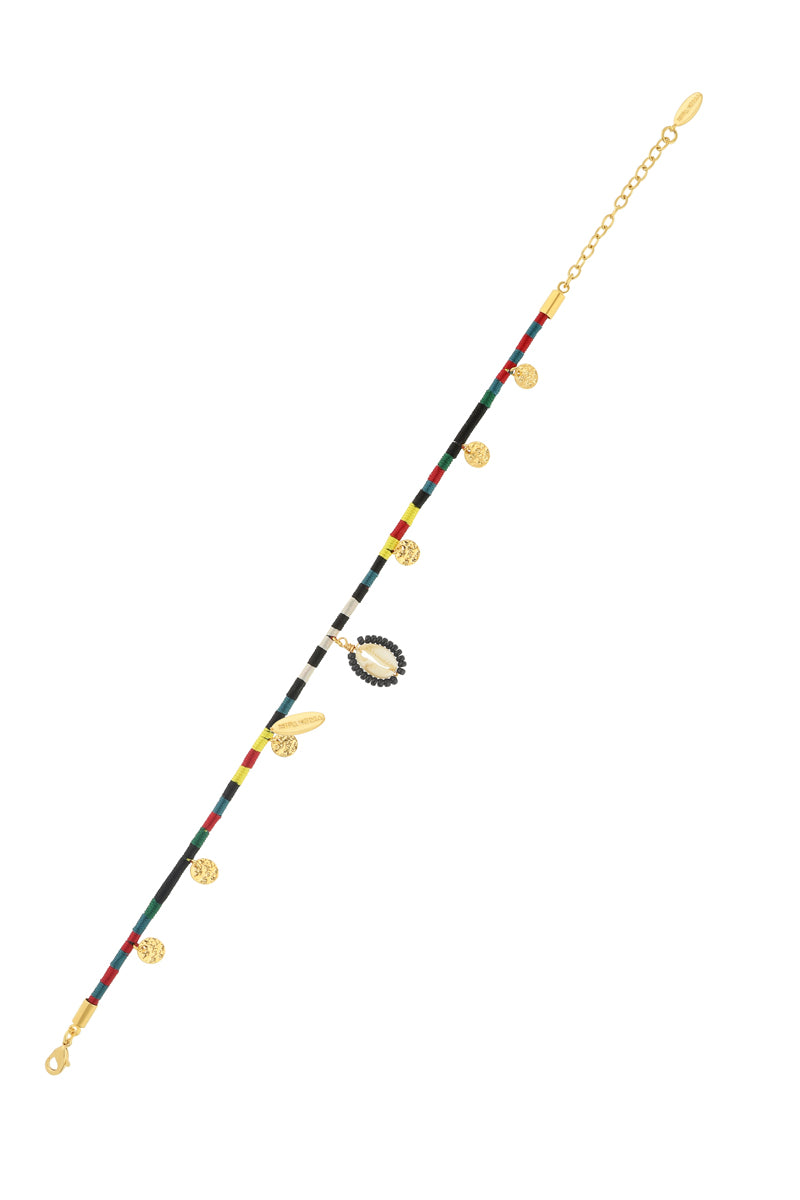 Anklet Gilded Brass With Fine Yellow Gold