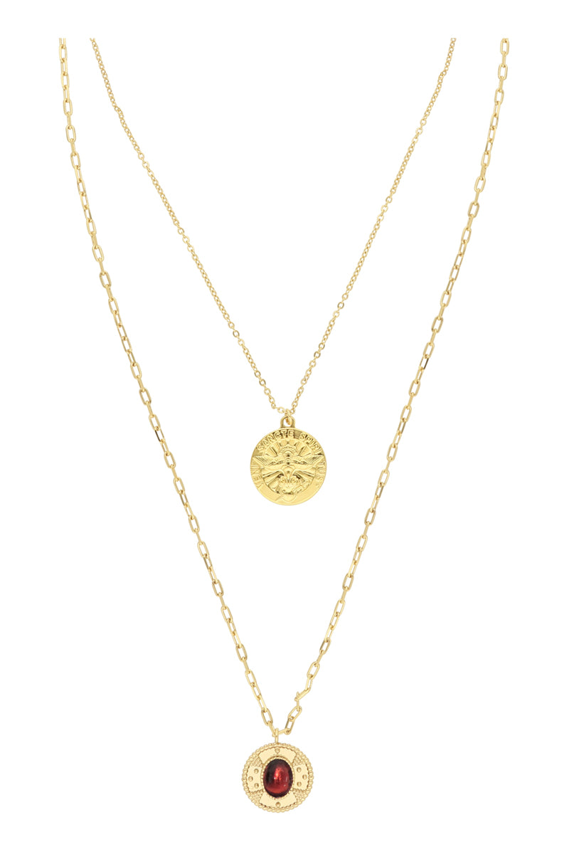Yellow gold-plated brass necklace