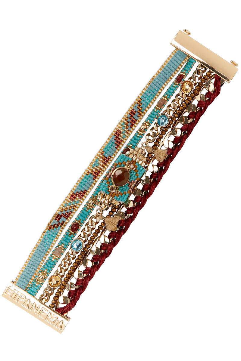 Bracciale Manchette Oro & Turchese