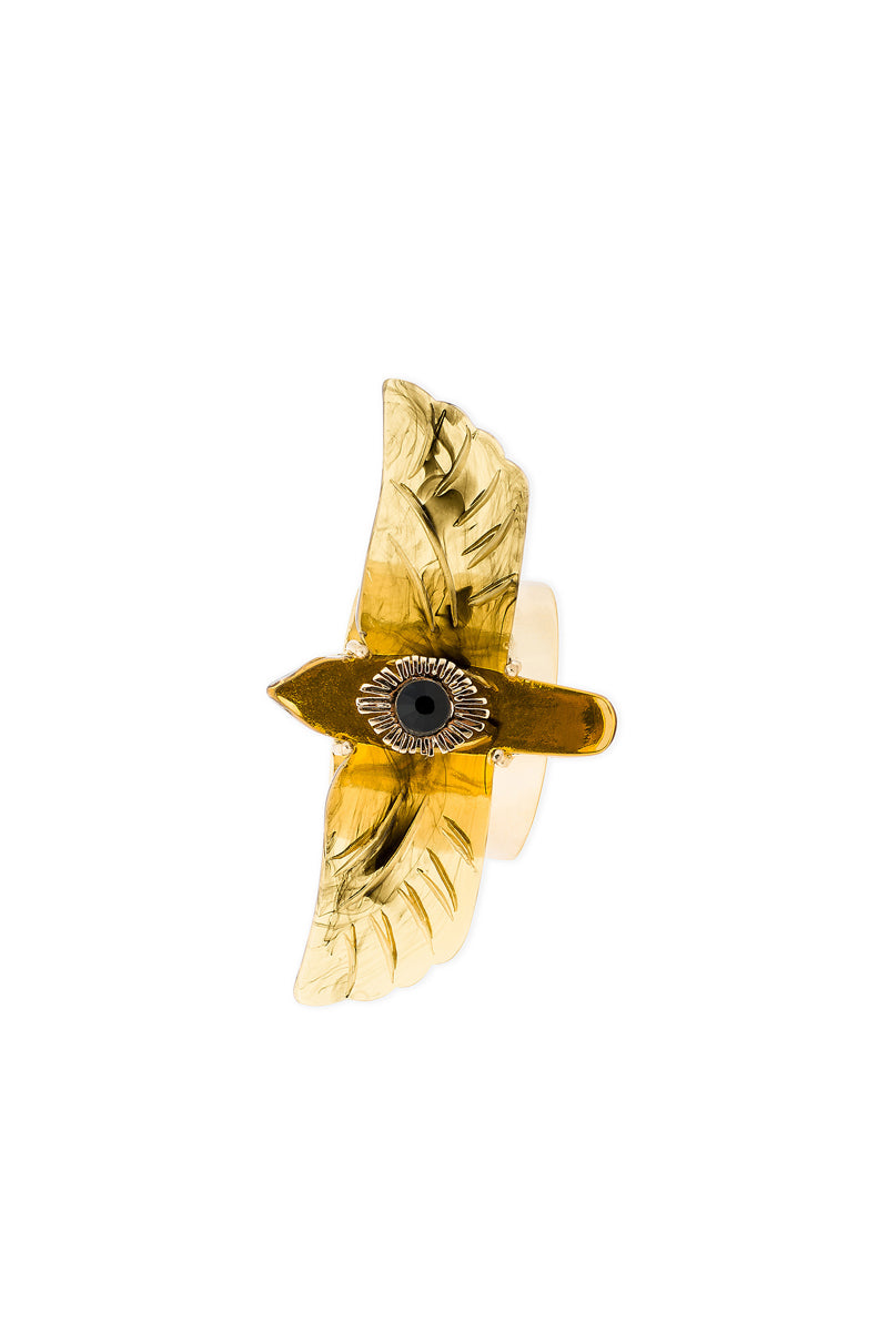 Yellow Fine Gold Gilt Brass Ring