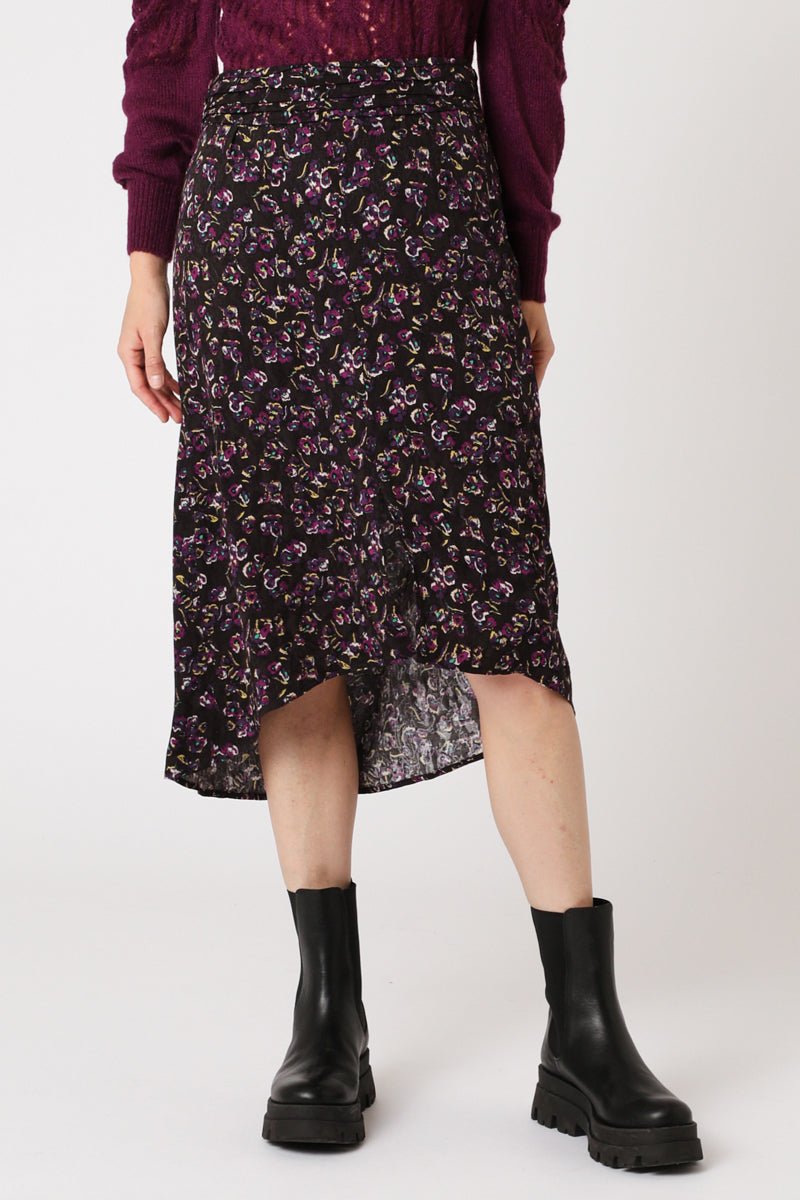 Berenice - Printed Long Skirt with Slit - Bilbao