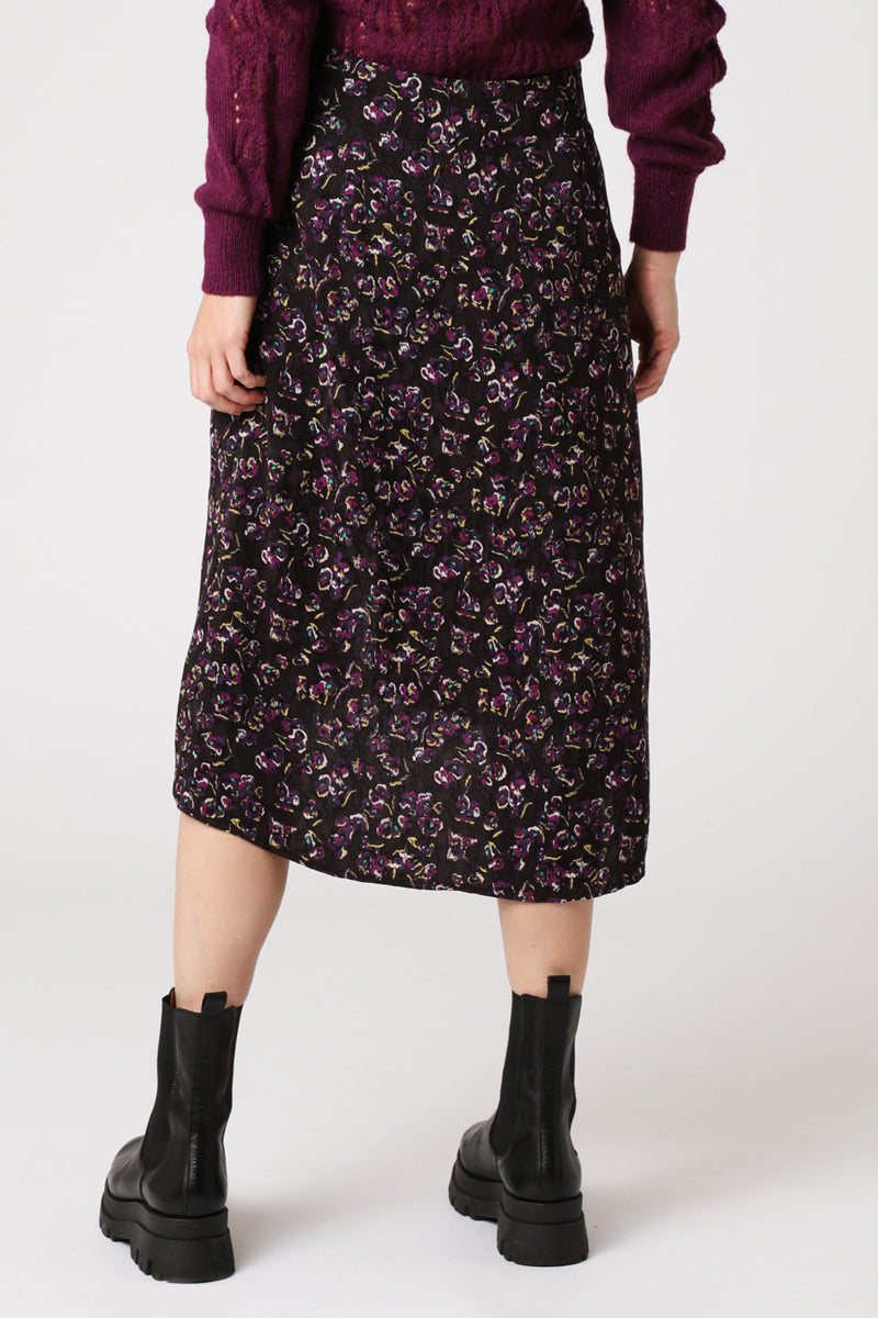 Berenice - Printed Long Skirt with Slit - Bilbao