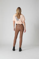 Pantalon En Cuir De Mouton - Camel