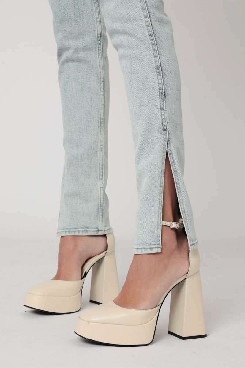 Jean Slim Taille Haute Ceinture - Bleach