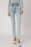 Jean Slim Taille Haute Ceinture - Bleach