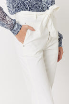 Jean Slim Taille Haute Ceinture - Off White