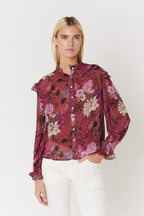 Camisa con estampado fruncido - El-Dabi