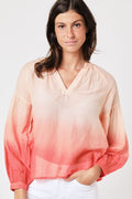 Berenice - Oversized Tie & Dye Shirt - Brick