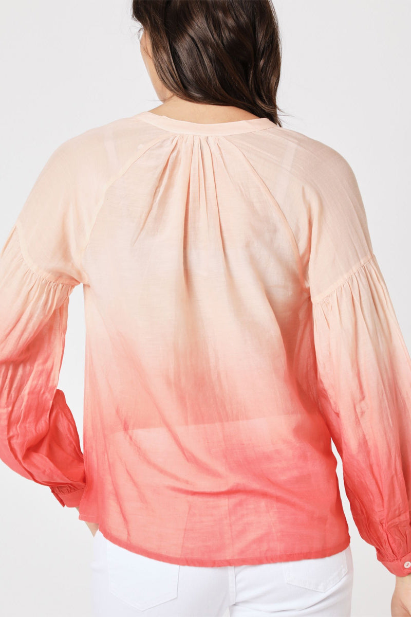 Berenice - Oversized Tie & Dye Shirt - Brick