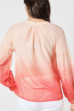 Berenice - Oversized Tie & Dye Shirt - Brick