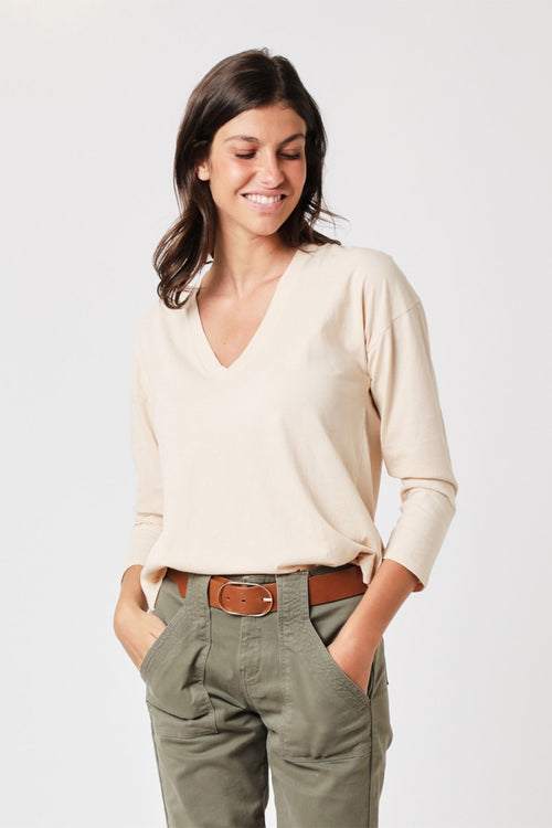 T-Shirt Ml Col V - Sand