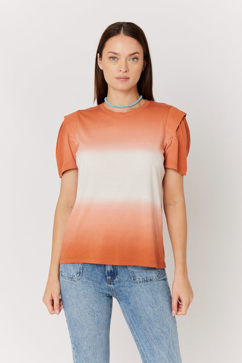 T-Shirt Mc Col Rond Tie Dye - Terracota