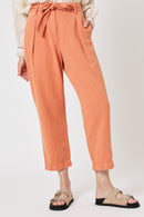 Pantalon Casual Uni Ceinture - Caramel