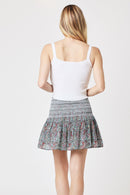 Jupe Patineuse - Bleu Et Rose