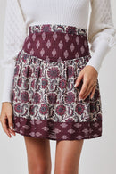 Jupe Courte Imprimé Smock - Bohemian