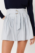 Berenice - Short Plain Skirt - Lightblue