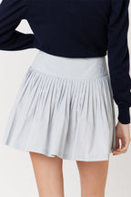 Berenice - Short Plain Skirt - Lightblue