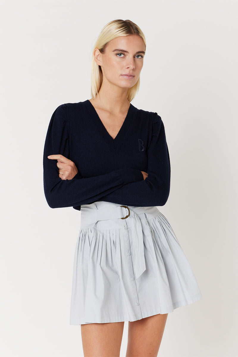 Berenice - Short Plain Skirt - Lightblue