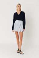 Jupe Courte Unie - Lightblue