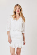 Berenice - Falda Corta Lisa - Off White