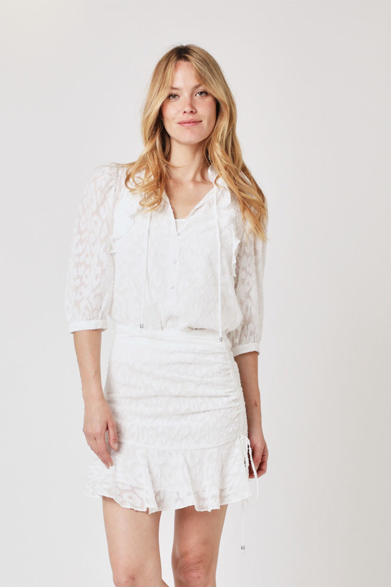 Berenice - Falda Corta Lisa - Off White