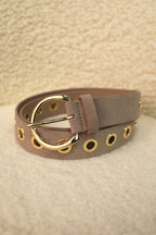 Berenice - Suede Metal Buckle Belt - Terracota
