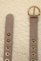 Berenice - Suede Metal Buckle Belt - Terracota