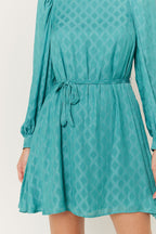 Berenice - Vestido Corto Liso con Cinturón - Duck